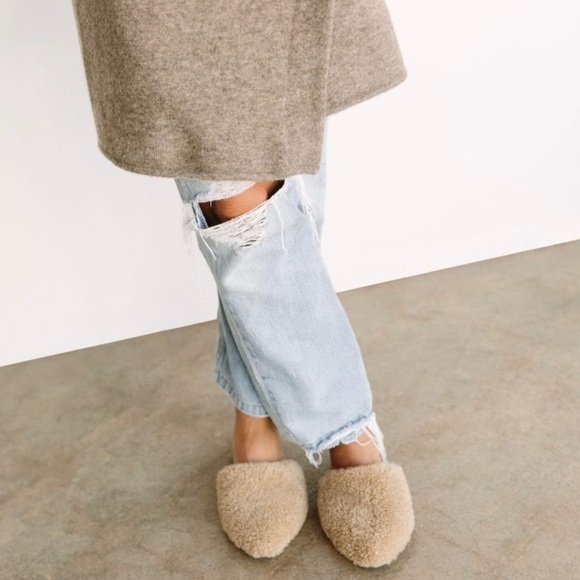 jenni kayne shearling lined mule